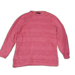 Buffalo David Bitton Coral Pink Textured Knit Pullover Sweater Size S-M NWOT
